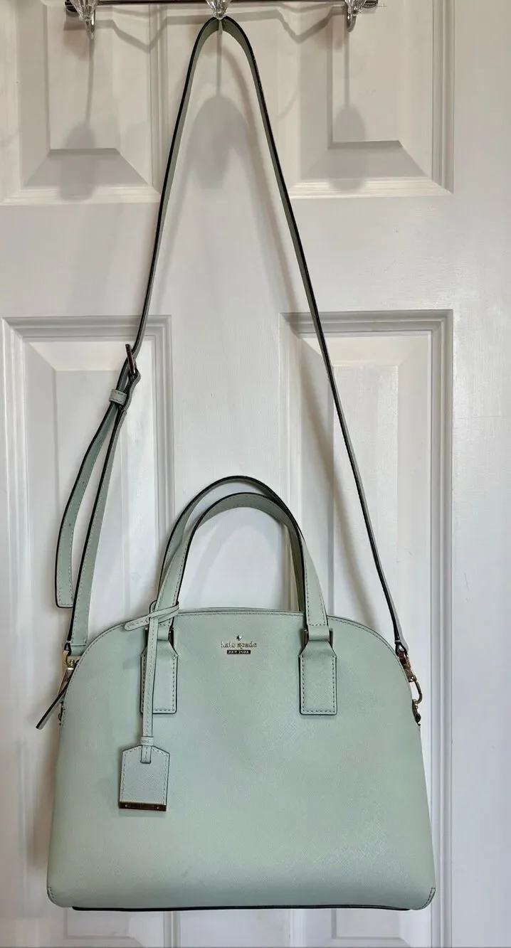 KATE SPADE -Cameron Street Small Hayden Convertible Crossbody/Misty Mint Leather